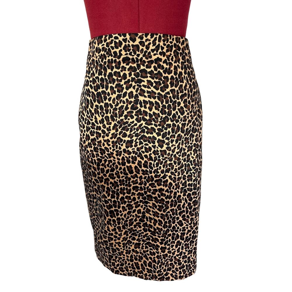 J.Crew Women’s Size 4 Animal‎ Print Cheetah Midi Pencil Skirt